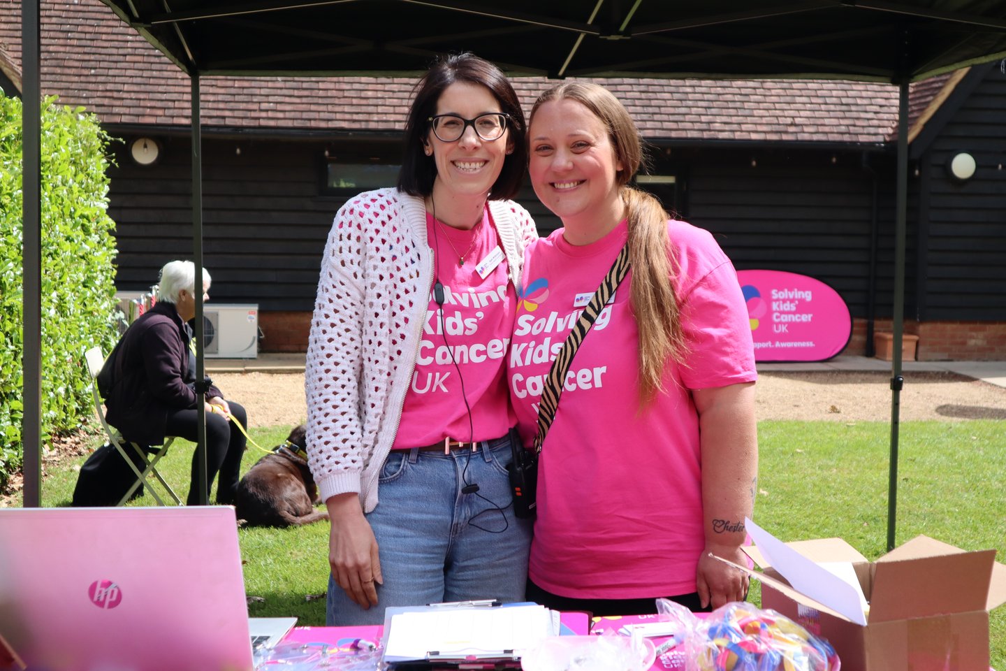 Photo of two Solving Kids' Cancer UK Family Support Coordinators smiling
